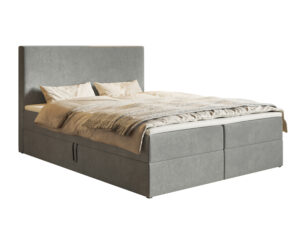 łóżko kontynentalne z wysokim zagłówkiem