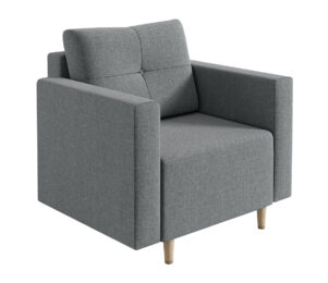 fotel do salonu na drewnianych nóżkach