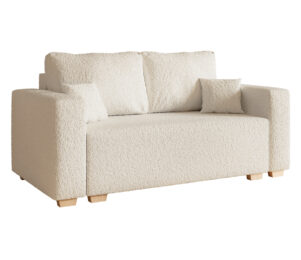 kanapa dwuosobowa z poduszkami drewniane nóżki