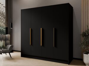 Szafa PUERTO z lustrem 200 cm z uchylnymi drzwiami KASZMIR