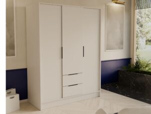 Szafa BRUNO 150cm z uchylnymi drzwiami i szufladami