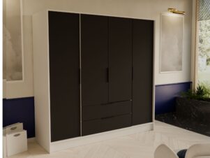 Szafa BRUNO 200cm z uchylnymi drzwiami i szufladami