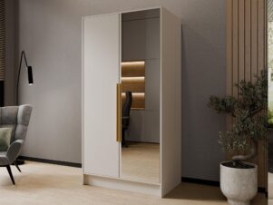 Szafa LINEA z lustrem 102 cm z uchylnymi drzwiami KASZMIR