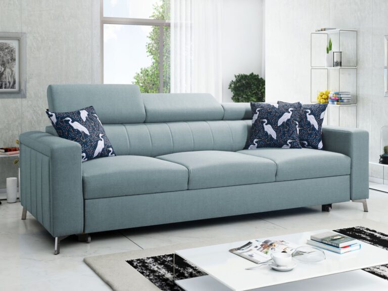 Sofa BILL – nowoczesna sofa z funkcją spania i regulowanymi zagłówkami