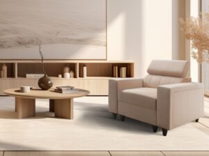 Fotel BILL – nowoczesny fotel wypoczynkowy z regulowanym zagłówkiem