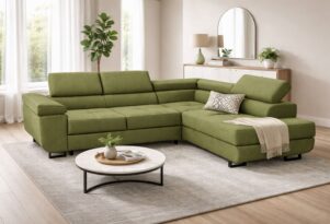 Narożnik MILO z funkcją spania – nowoczesny design i maksymalny komfort